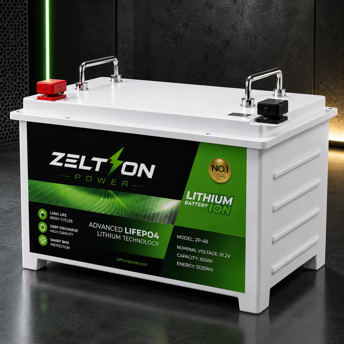 ZEL 4800, 48V · 100Ah LiFePO4 lithium battery