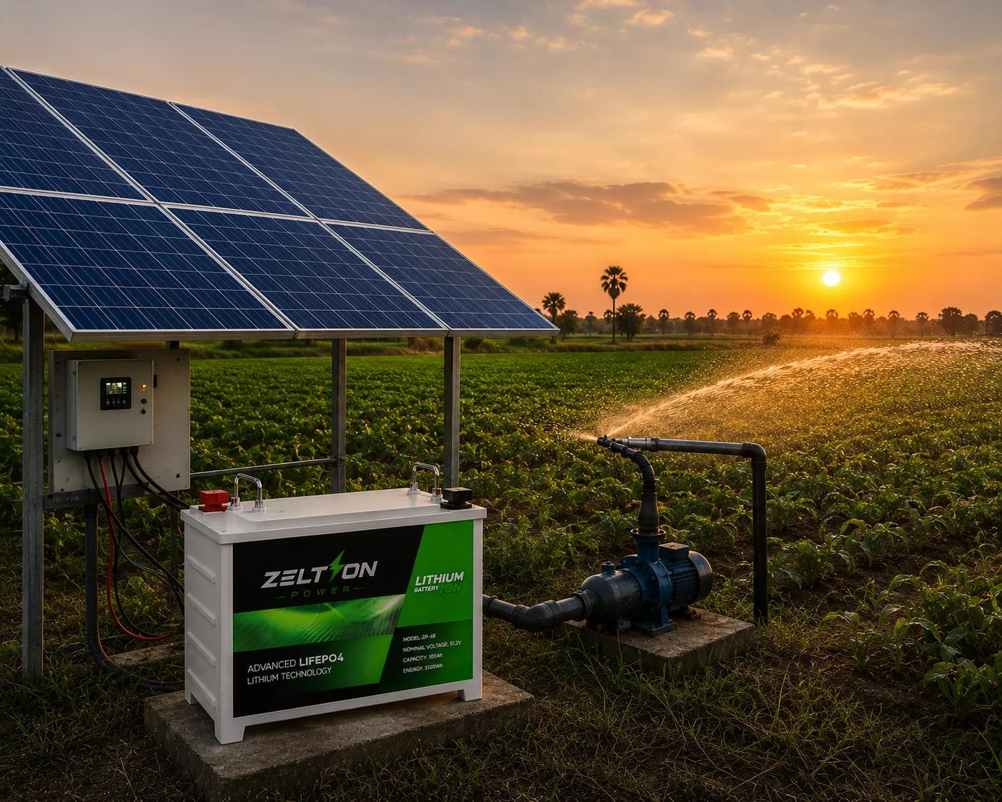 Agriculture: Zeltron Power lithium battery backup