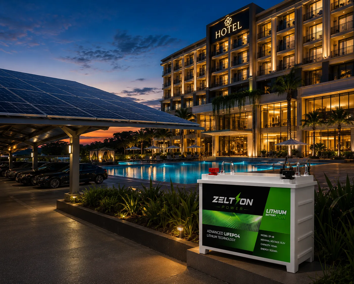 Hotels & Hospitality: Zeltron Power lithium battery backup