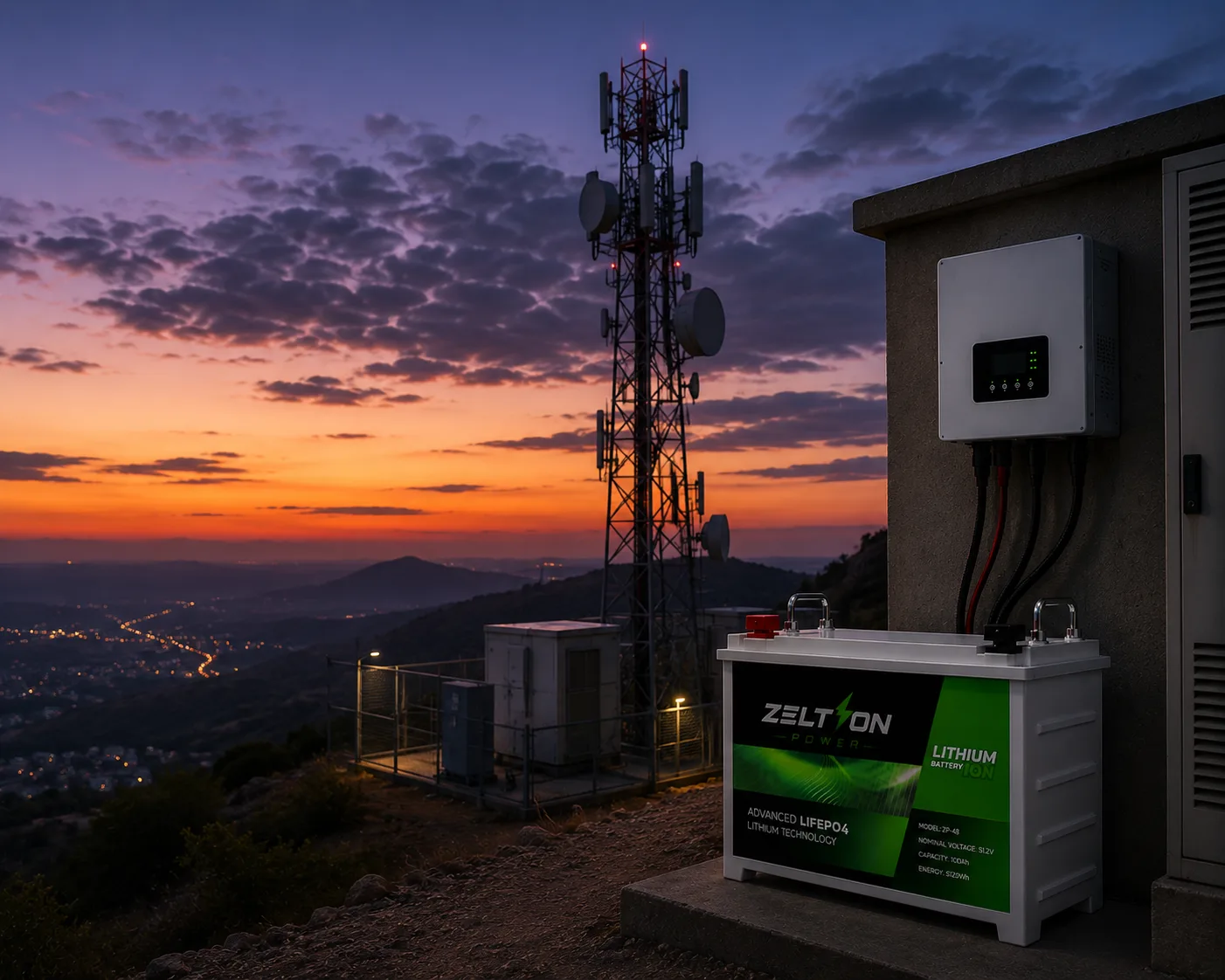 Telecom Backup: Zeltron Power lithium battery solution